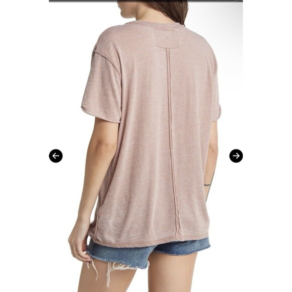 Free People We The Free Vella T-Shirt - Strawberry Roan Medium Slouchy Baggy - Picture 8 of 11